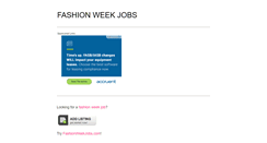 Desktop Screenshot of fashionweekjobs.net