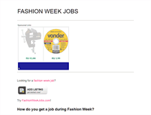 Tablet Screenshot of fashionweekjobs.net